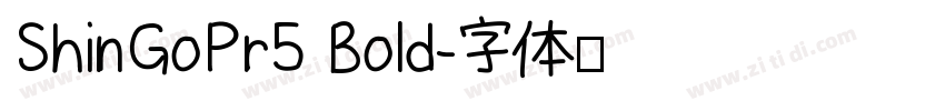 ShinGoPr5 Bold字体转换